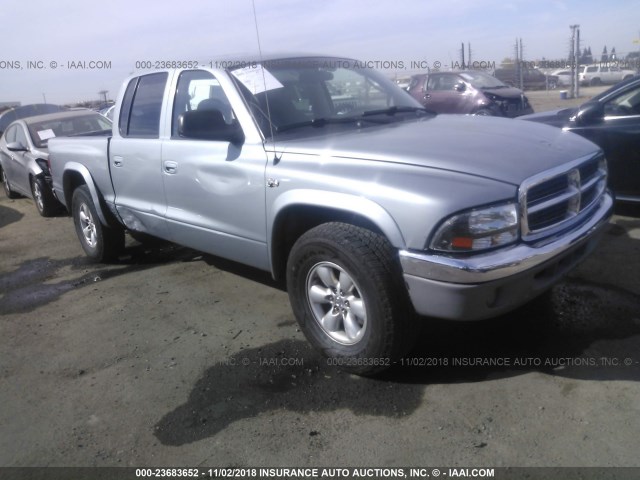 1D7HL48N04S780552 - 2004 DODGE DAKOTA QUAD SLT GRAY photo 1