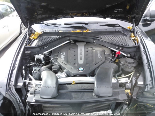 5UXFG8C53CL590014 - 2012 BMW X6 XDRIVE50I BLACK photo 10