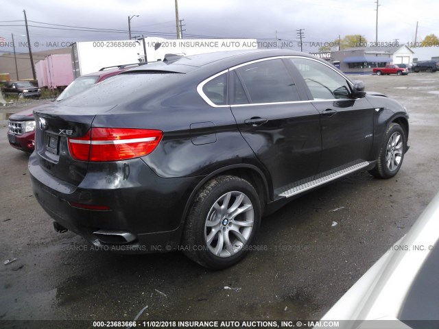 5UXFG8C53CL590014 - 2012 BMW X6 XDRIVE50I BLACK photo 4