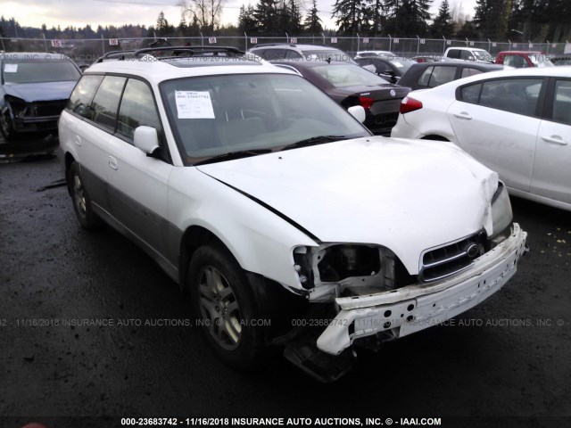 4S3BH686X17615225 - 2001 SUBARU LEGACY OUTBACK LIMITED WHITE photo 1