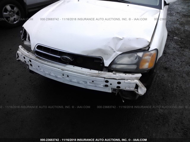 4S3BH686X17615225 - 2001 SUBARU LEGACY OUTBACK LIMITED WHITE photo 6