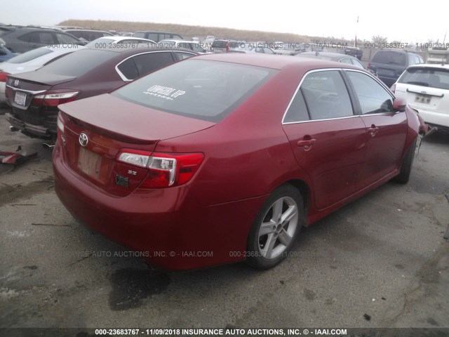 4T1BF1FK0EU827160 - 2014 TOYOTA CAMRY L/SE/LE/XLE Qırmızı foto 4