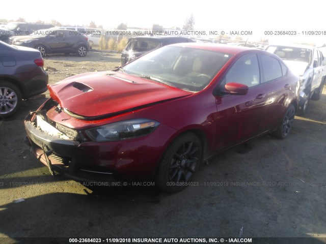 1C3CDFFHXGD808705 - 2016 DODGE DART SXT SPORT RED photo 2