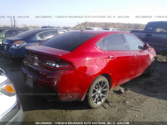 1C3CDFFHXGD808705 - 2016 DODGE DART SXT SPORT RED photo 4