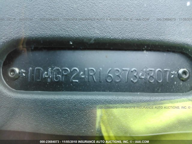 1D4GP24R16B734807 - 2006 DODGE GRAND CARAVAN SE SILVER photo 9