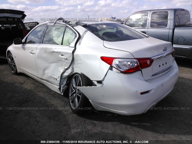 JN1EV7AP0GM303944 - 2016 INFINITI Q50 PREMIUM/SPORT WHITE photo 3