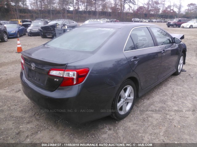 4T1BF1FK8CU538444 - 2012 TOYOTA CAMRY SE/LE/XLE GRAY photo 4