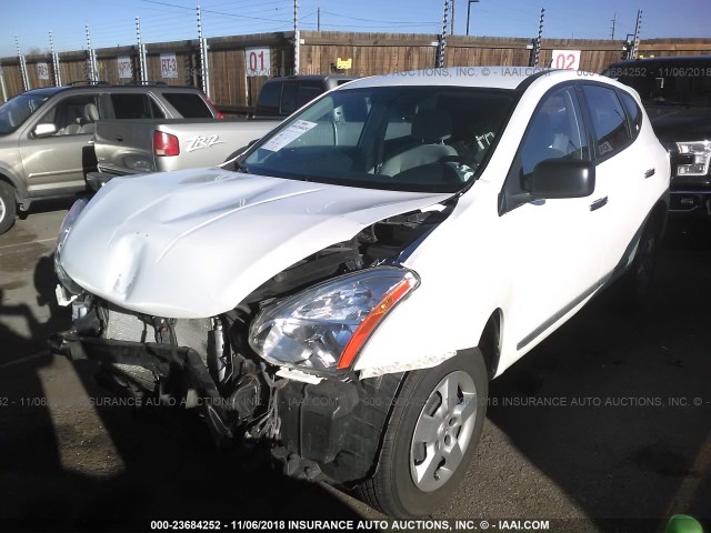 JN8AS5MV8DW134599 - 2013 NISSAN ROGUE S/SV WHITE photo 2