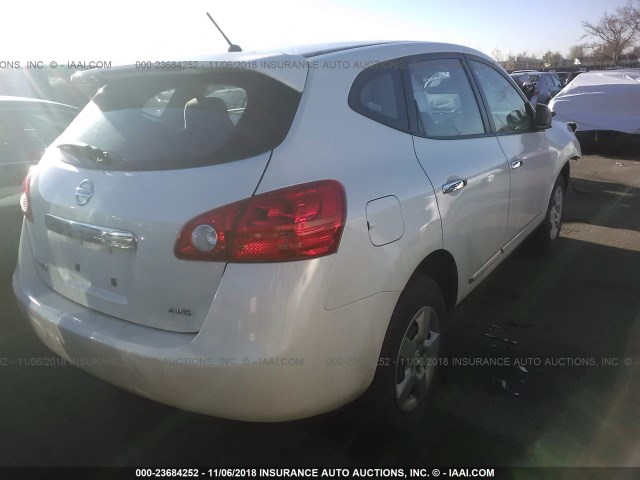 JN8AS5MV8DW134599 - 2013 NISSAN ROGUE S/SV WHITE photo 4