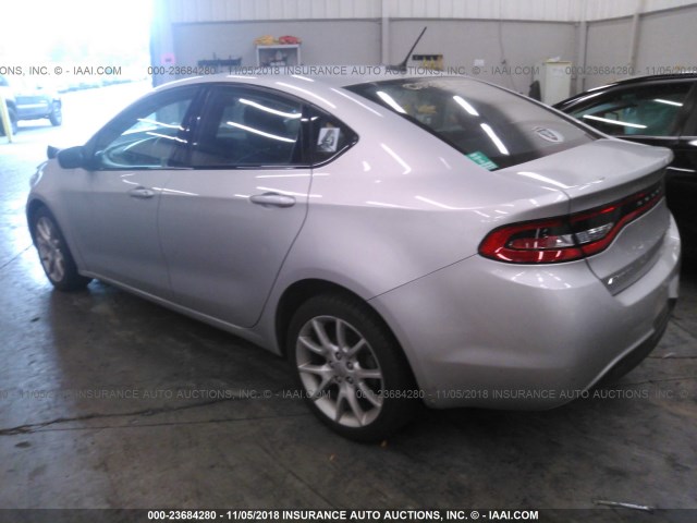 1C3CDFBA7DD324737 - 2013 DODGE DART SXT SILVER photo 3