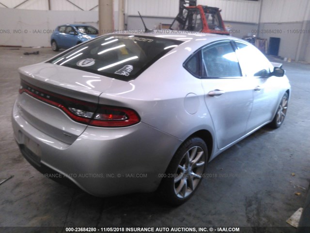 1C3CDFBA7DD324737 - 2013 DODGE DART SXT SILVER photo 4