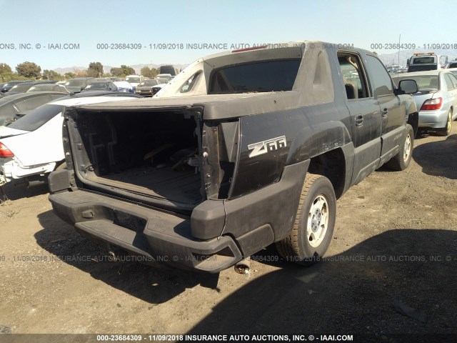 3GNEC13T02G127880 - 2002 CHEVROLET AVALANCHE C1500 BLACK photo 4