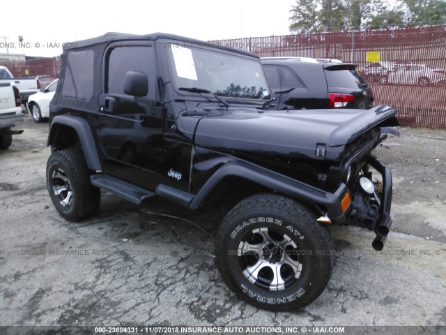 1J4FA49S96P732379 - 2006 JEEP WRANGLER / TJ SPORT BLACK photo 1