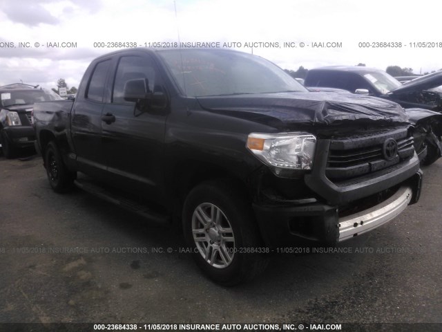 5TFRM5F15GX102730 - 2016 TOYOTA TUNDRA DOUBLE CAB SR/SR5 BLACK photo 1