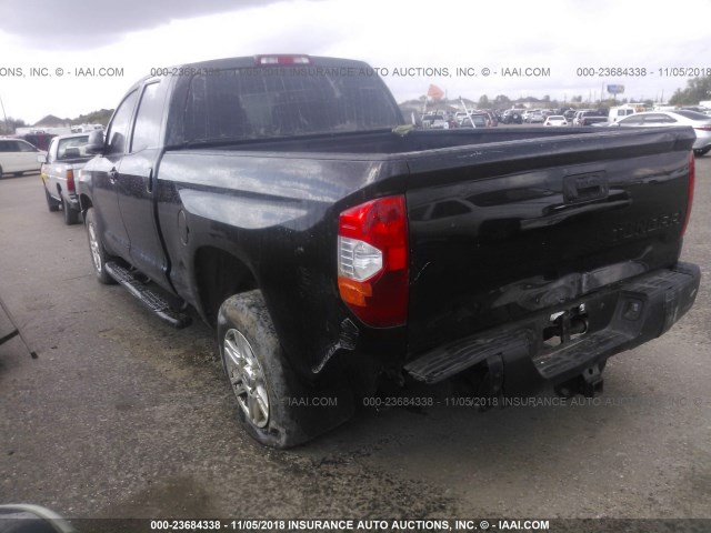 5TFRM5F15GX102730 - 2016 TOYOTA TUNDRA DOUBLE CAB SR/SR5 BLACK photo 3