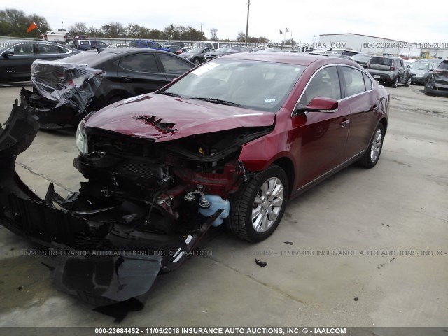 1G4GC5ER9DF323116 - 2013 BUICK LACROSSE RED photo 2