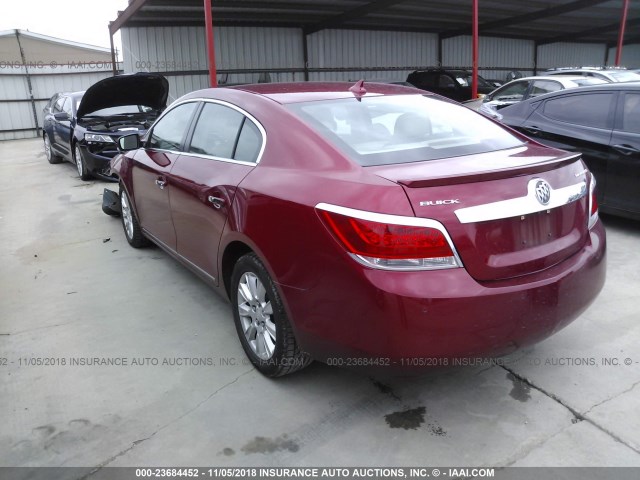 1G4GC5ER9DF323116 - 2013 BUICK LACROSSE RED photo 3