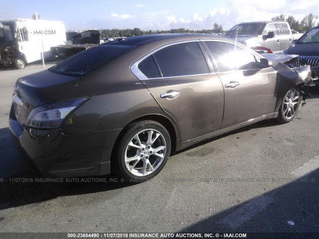 1N4AA5AP3DC821162 - 2013 NISSAN MAXIMA S/SV BROWN photo 4