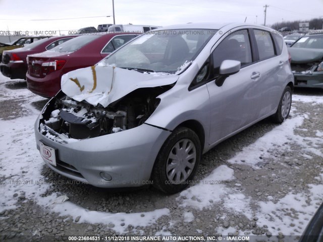 3N1CE2CP1GL402483 - 2016 NISSAN VERSA NOTE S/S PLUS/SV/SL/SR SILVER photo 2