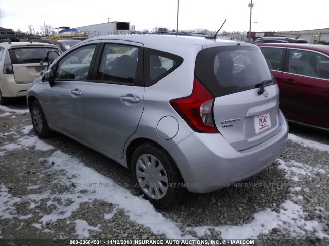 3N1CE2CP1GL402483 - 2016 NISSAN VERSA NOTE S/S PLUS/SV/SL/SR SILVER photo 3