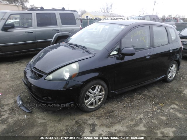 JHMGD38617S001488 - 2007 HONDA FIT S 黑色 照片 2