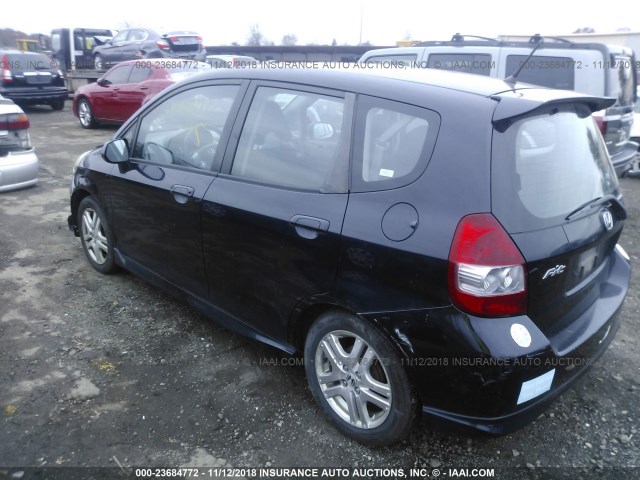 JHMGD38617S001488 - 2007 HONDA FIT S 黑色 照片 3