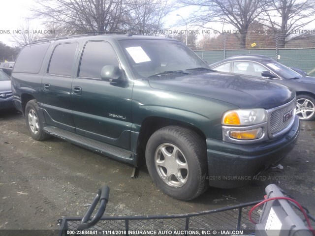 1GKFK66U23J231180 - 2003 GMC YUKON XL DENALI GREEN photo 1