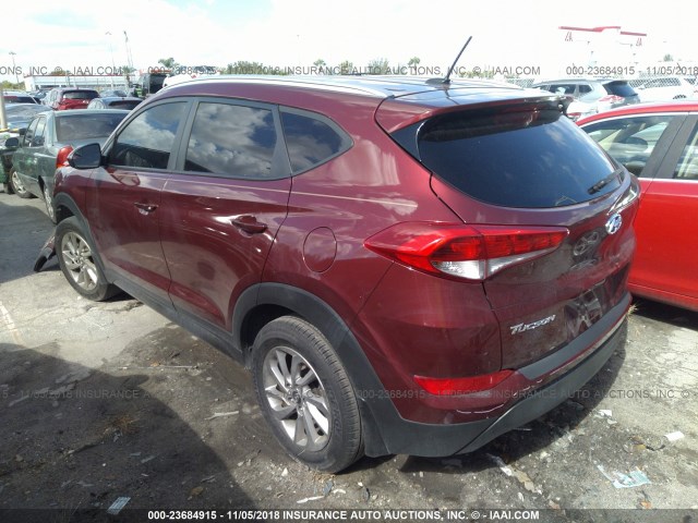 KM8J33A46GU227545 - 2016 HYUNDAI TUCSON LIMITED/SPORT AND ECO/SE RED photo 3