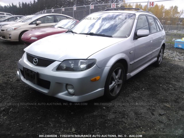 JM1BJ245731112610 - 2003 MAZDA PROTEGE PR5 SILVER photo 2