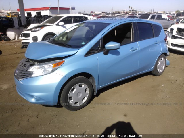 3N1CE2CP8FL449671 - 2015 NISSAN VERSA NOTE S/S PLUS/SV/SL/SR BLUE photo 2