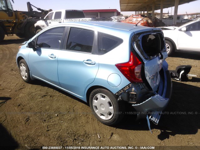 3N1CE2CP8FL449671 - 2015 NISSAN VERSA NOTE S/S PLUS/SV/SL/SR BLUE photo 3