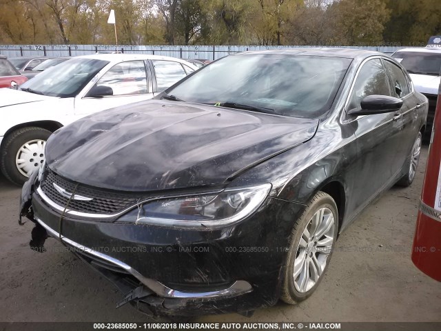 1C3CCCAB5FN634927 - 2015 CHRYSLER 200 LIMITED BLACK photo 2