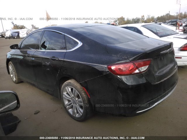 1C3CCCAB5FN634927 - 2015 CHRYSLER 200 LIMITED BLACK photo 3