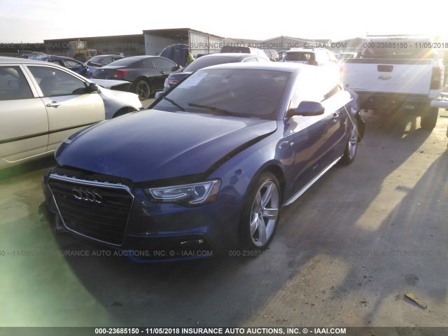 WAUWFAFR4EA011361 - 2014 AUDI A5 PRESTIGE BLUE photo 2