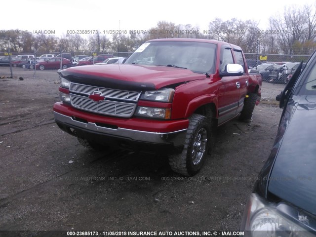 2GCEK13Z471176998 - 2007 CHEVROLET SILVERADO K1500 CLASSIC CREW CAB RED photo 2