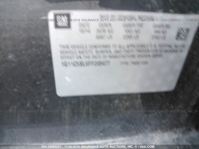 1G11C5SL6FF208477 - 2015 CHEVROLET MALIBU 1LT BLACK photo 9