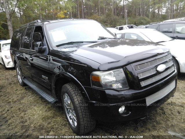 1FMFK20547LA90592 - 2007 FORD EXPEDITION EL LIMITED BLACK photo 1