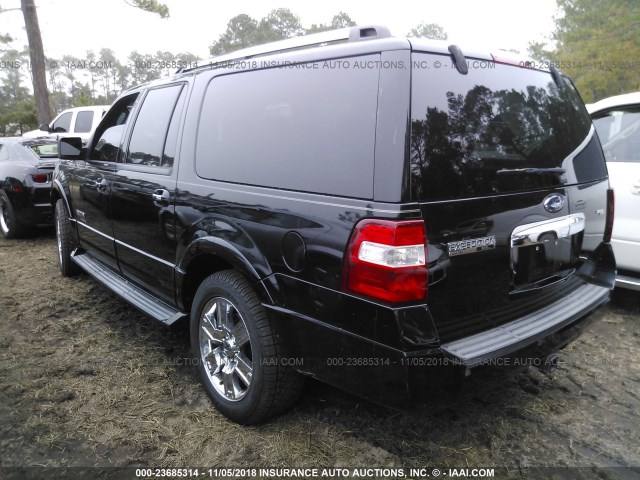 1FMFK20547LA90592 - 2007 FORD EXPEDITION EL LIMITED BLACK photo 3