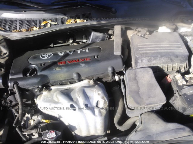 4T1BE46K88U777522 - 2008 TOYOTA CAMRY CE/LE/XLE/SE GRAY photo 10