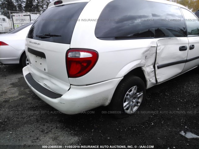 1D4GP24R85B384087 - 2005 DODGE GRAND CARAVAN SE WHITE photo 6