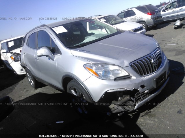 KL4CJASB9EB599341 - 2014 BUICK ENCORE SILVER photo 1