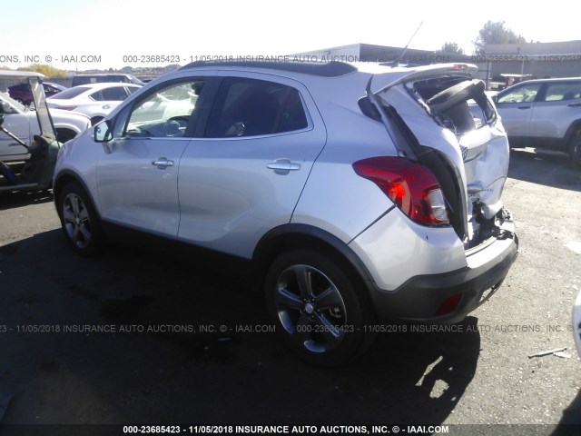 KL4CJASB9EB599341 - 2014 BUICK ENCORE SILVER photo 3