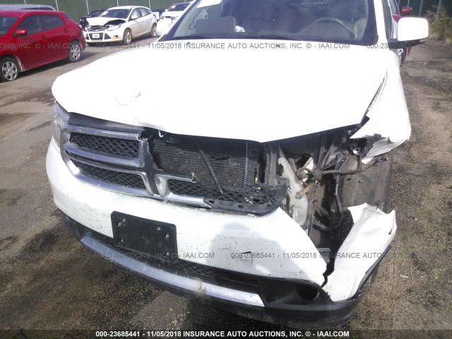 1C4SDJDT2DC697294 - 2013 DODGE DURANGO CREW WHITE photo 6