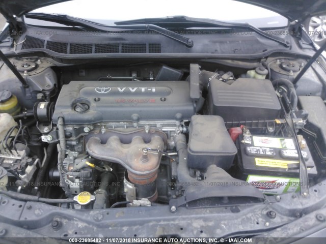 4T1BE46K98U734985 - 2008 TOYOTA CAMRY CE/LE/XLE/SE GRAY photo 10