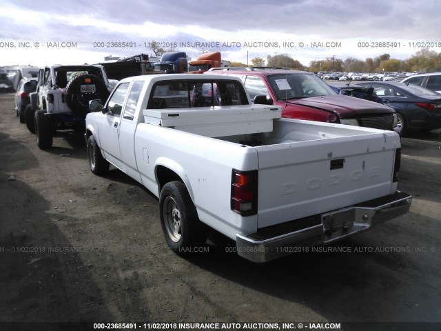 1B7GL23Y6PS225993 - 1993 DODGE DAKOTA WHITE photo 3