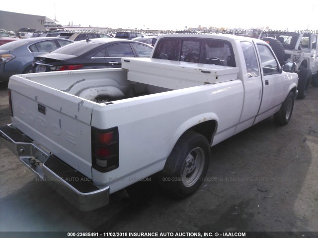 1B7GL23Y6PS225993 - 1993 DODGE DAKOTA WHITE photo 4