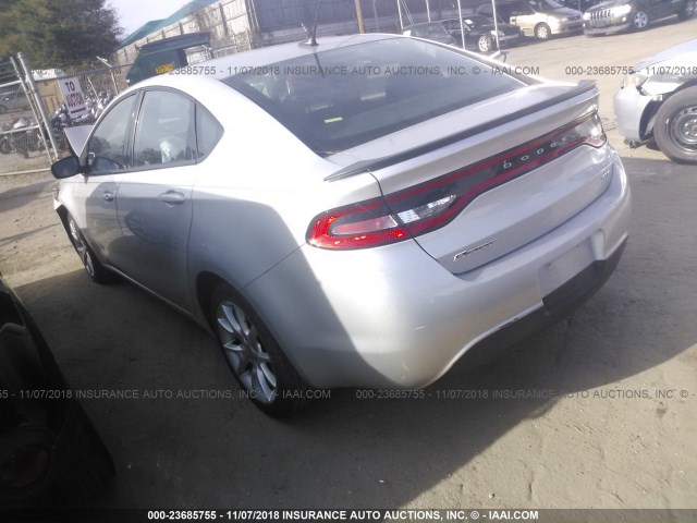 1C3CDFBA6DD182395 - 2013 DODGE DART SXT SILVER photo 3