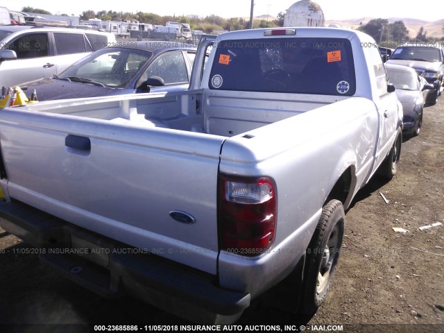 1FTYR10D31PB46404 - 2001 FORD RANGER SILVER photo 4