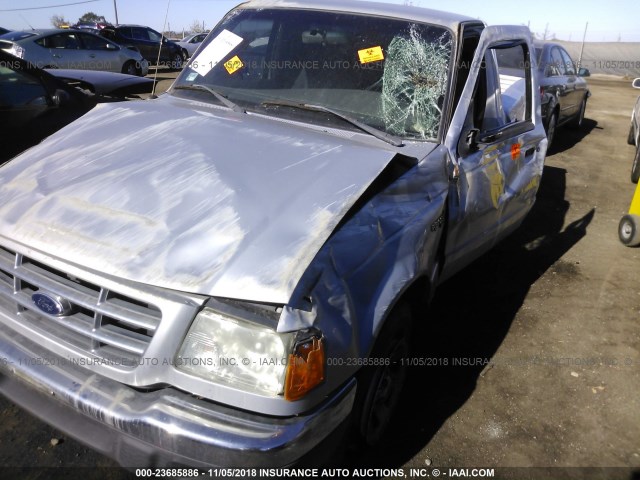 1FTYR10D31PB46404 - 2001 FORD RANGER SILVER photo 6