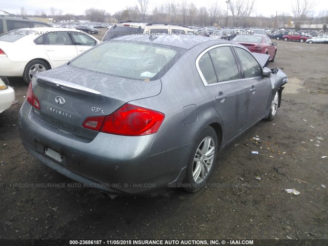 JN1CV6AR9AM457448 - 2010 INFINITI G37 GRAY photo 4